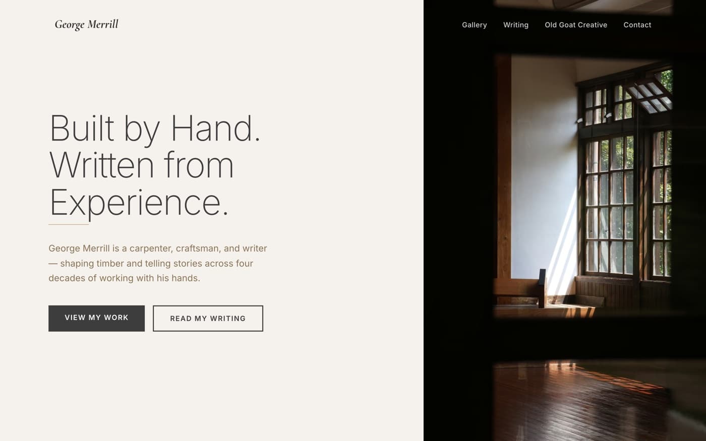 Old-Goat Creative homepage